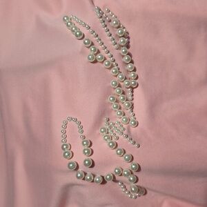 NWT PINK PEARL ACCENT "SMILE" TEE